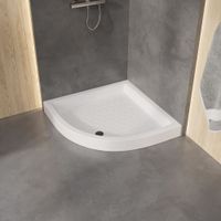 Душевой поддон полукруглый RGW CR/R 90x90, белый, керамический, арт-19170499-01 — фото 7, Керамические душевые поддоны