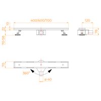Душевой трап RGW SDR-08-40 прямой 400 хром Ø 50 мм сифон + ножки арт-21210840-011 — фото 4, Трапы для душа