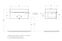 Тумба подвесная под раковину с выдвижным ящиком CEZARES PREMIUM Plisse Bianco opaco арт-55416 — фото 2, Тумбы под раковину