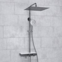 Душевой комплект с термостатическим смесителем арт-A113.119.127.CH Thermo — фото 1, Душевые стойки