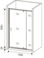 Душевая дверь Good Door Orion WTW-PD-130-C-CH 130 профиль Хром стекло прозрачное арт-ОР00022 — фото 3, Распашные душевые двери