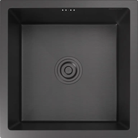 GRANFEST METAL Мойка нерж.сталь AISI 304 PVD графит 1 чаша 440*440*215 мм арт.GF- арт-4444 PVD графит — фото 1, Кухонные мойки