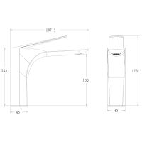 Смеситель для раковины Bronze de Luxe Icon Черный матовый арт-2040CB — фото 4, Смесители для раковины