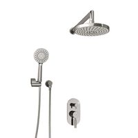 Встраиваемый комплект для душа с верхней душевой насадкой и лейкой арт-A14129 — фото 2, Встраиваемые душевые комплекты