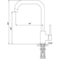 Смеситель для кухни Aringa Орта Хром арт-AR02019CH — фото 2, Смесители для кухни