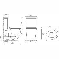 Товар: Унитаз компакт Ceramicanova Metropol без бачка и с сиденьем Микролифт арт-CN4001-B - фото 12 Унитаз компакт Ceramicanova Metropol без бачка и с сиденьем Микролифт арт-CN4001-B — фото 12, Напольные унитазы