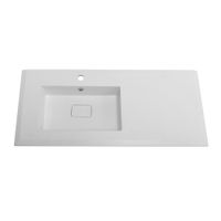 Раковина из искусственного мрамора CEZARES Bianco opaco арт-50213 — фото 2, Раковины встраиваемые сверху