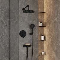 Душевая система Milardo Rora Черная матовая арт-RORBL02M67 — фото 10, Встраиваемые душевые комплекты