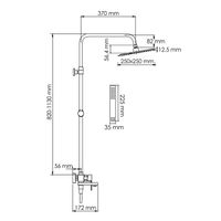 Душевой комплект со смесителем арт-A277.255.218.BM — фото 3, Душевые стойки