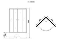 Душевой уголок Niagara Eco NG-006-14 (90х90х195) высокий поддон(39см),стекло матовое,2 места арт-_0061422 — фото 4, Душевые уголки четверть круга