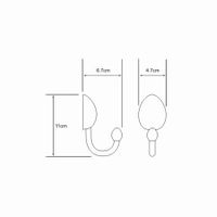 Аксесс Weser K- Крючок (блистер), хром, WasserKRAFT арт-8623 — фото 2, Крючки для полотенец