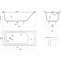 Ванна из искусственного камня Salini Orlanda 170х70 Белая матовая арт-102011M — фото 15, Ванны из искусственного камня