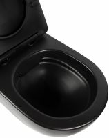 Унитаз Bond подвесной Черный с сиденьем Микролифт арт-F01-108 — фото 8, Подвесные унитазы