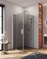 Душевой уголок CEZARES арт-SLIDER-AH-1-100-70/80-GRIGIO-Cr — фото 1, Прямоугольные душевые уголки