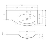 Раковина из искусственного мрамора CEZARES арт-50154 — фото 3, Раковины встраиваемые сверху