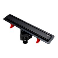 Душевой лоток POINT Деметра сталь черная 450 арт арт-PN50345B — фото 1, Душевые лотки