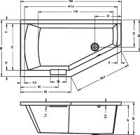 Акриловая ванна Riho Geta 160x90 (BA8600500000000) R без гидромассажа арт-B029001005 — фото 4, Акриловые ванны