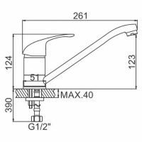 Смеситель для кухни Ledeme H29-B 4229-ВL Хром арт-501997 — фото 2, Смесители для кухни