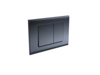 (001С-1) Панель смыва Оружейная сталь матовая (клавиши квадрат) арт-KDI-0000033 — фото 1, Кнопки смыва