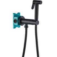 Гигиенический душ со смесителем ALMAes Agata Черный матовый арт-AL-877-05 — фото 1, Гигиенические души