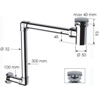 Сифон для раковины Remer Хром арт-985S — фото 2, Сифоны для раковины