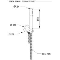 Душевой гарнитур Remer Нержавеющая сталь арт-SS337M317MM — фото 2, Душевые гарнитуры на держателе