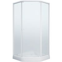 Душевой уголок Parly 90x90 ZEР911FR профиль Белый стекло матовое арт-ZEP91FR — фото 5, Душевые уголки трапеция