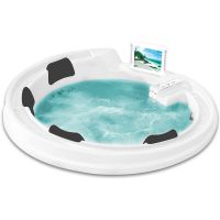 Акриловая ванна Gemy G9090 O 190х190 с гидромассажем Белая арт-G9090O — фото 1, Акриловые ванны