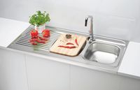 Мойка для кухни накладная CLASSIC 100R NAT-60 1200X600 правая в комплекте с сифоном 1071240, арт-1009085.0 — фото 2, Кухонные мойки