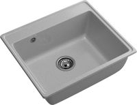 GRANFEST Мойка VERTEX 580 1-чаша 580*500мм серый арт.GF- арт-V-580 серый — фото 1, Кухонные мойки