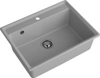 GRANFEST Мойка LEVEL 660 1-чаша 660*500мм серый арт.GF- арт-LV-660 серый — фото 1, Кухонные мойки