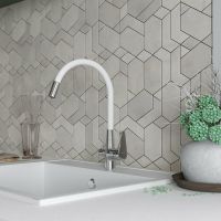 Смеситель для кухни ESKO Coral Хром Белый арт-CL 03 W — фото 5, Смесители для кухни