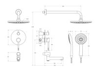 Душевой комплект встраиваемый с изливом CEZARES арт-RELAX-VDSET-01 — фото 6, Встраиваемые душевые комплекты