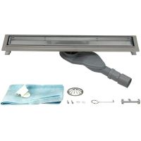 Душевой лоток ALMAes Arianda 70 с двухсторонней решеткой Нержавеющая сталь арт-AR70CH — фото 6, Душевые лотки