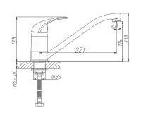 Смеситель для кухни Haiba Хром арт-HB4903 — фото 2, Смесители для кухни