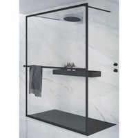 Душевая перегородка Riho Lucid GD401 90 (GD309B000) профиль Черный стекло прозрачное арт-G005029121 — фото 1, Душевые перегородки