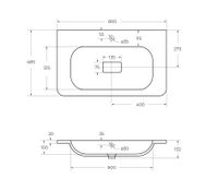 Товар: Раковина CEZARES арт-CZR-800/480-LV-MR-NV - фото 4 Раковина CEZARES арт-CZR-800/480-LV-MR-NV — фото 4, Раковины встраиваемые сверху