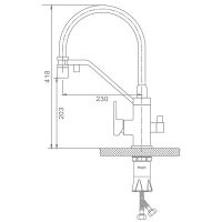 Смеситель для кухни Raglo Хром Черный арт-R85.62 — фото 4, Смесители для кухни
