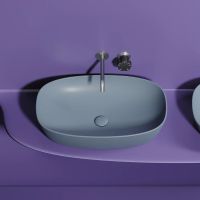 Раковина-чаша Ceramicanova Element 60 Серо-голубая матовая арт-CN6049MHL — фото 11, Раковины накладные