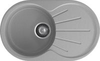 GRANFEST Мойка RONDO 750L 1-чаша+крыло 750*460мм серый арт.GF- арт-R-750L серый — фото 2, Кухонные мойки