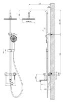 Душевая система со смесителем Sochi, арт. , ESKO арт-ST260SC — фото 2, Душевые стойки