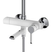 Душевая система Haiba Белый Хром арт-HB24805-8 — фото 2, Душевые стойки