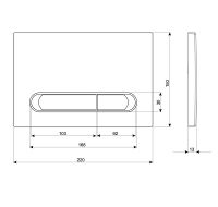 Товар: Клавиша смыва KK POL M09 V1 Черная матовая Хром арт-350/PPC/063-00-03 - фото 2 Клавиша смыва KK POL M09 V1 Черная матовая Хром арт-350/PPC/063-00-03 — фото 2, Кнопки смыва