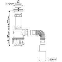 Товар: Сифон для кухонной мойки Nova Белый арт-1060 - фото 2 Сифон для кухонной мойки Nova Белый арт-1060 — фото 2, Сифоны для кухонной мойки