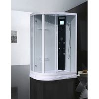 Душевая кабина Orans 130x90 R с гидромассажем профиль Белый задние стенки Белые арт-86155ar — фото 5, Душевые кабины