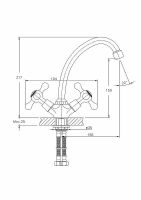 Товар: Смеситель для кухни Haiba Хром арт-HB4908 - фото 2 Смеситель для кухни Haiba Хром арт-HB4908 — фото 2, Смесители для кухни
