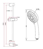 Душевой гарнитур арт. Esko арт-SCA781 — фото 2, Душевые гарнитуры на штанге
