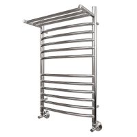 Водяной полотенцесушитель Point Альфа П11 500x800 с полкой Хром арт-PN05158SP — фото 4, Водяные полотенцесушители