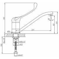 Смеситель для кухни Haiba Хром арт-HB4954 — фото 2, Смесители для кухни