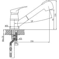 Смеситель для кухни Haiba Хром арт-HB6013 — фото 2, Смесители для кухни